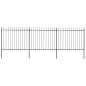 vidaXL Gartenzaun mit Speerspitzen Stahl 5,1 x 1,5 m Schwarz vidaXL Gartenzaun mit Speerspitzen Stahl 5,1 x 1,5 m Schwarz