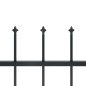 vidaXL Gartenzaun mit Speerspitzen Stahl 5,1 x 1,5 m Schwarz vidaXL Gartenzaun mit Speerspitzen Stahl 5,1 x 1,5 m Schwarz