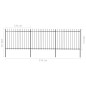 vidaXL Gartenzaun mit Speerspitzen Stahl 5,1 x 1,5 m Schwarz vidaXL Gartenzaun mit Speerspitzen Stahl 5,1 x 1,5 m Schwarz