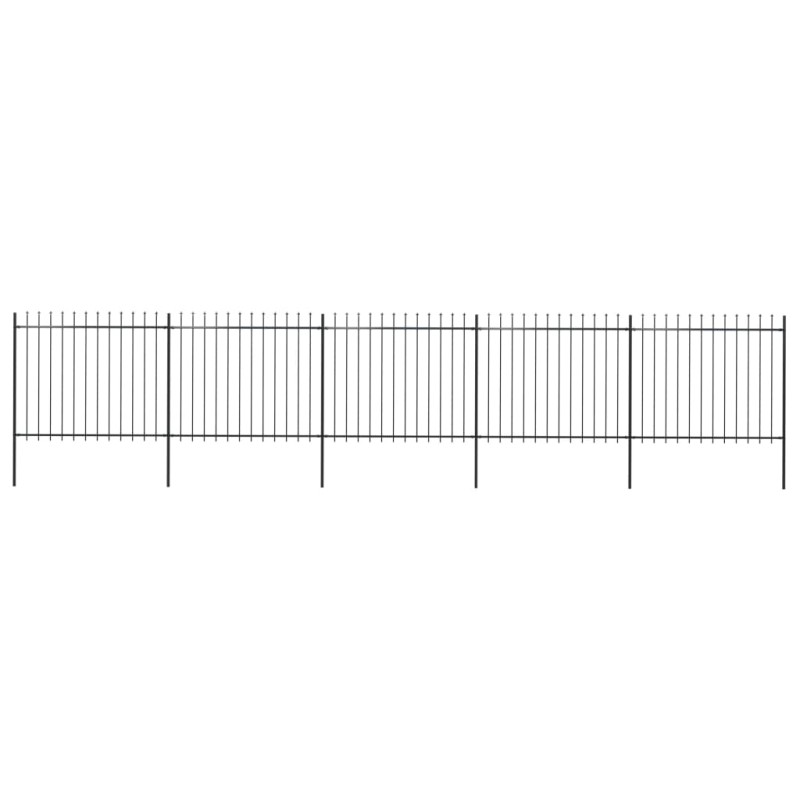 vidaXL Gartenzaun mit Speerspitzen Stahl 8,5 x 1,5 m Schwarz vidaXL Gartenzaun mit Speerspitzen Stahl 8,5 x 1,5 m Schwarz