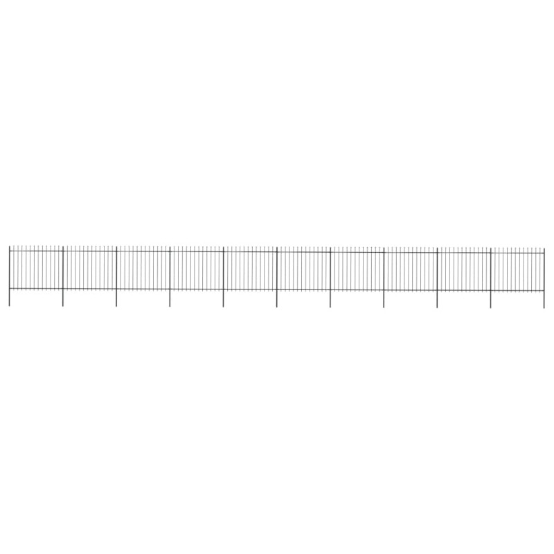 vidaXL Gartenzaun mit Speerspitzen Stahl 17 x 1,5 m Schwarz vidaXL Gartenzaun mit Speerspitzen Stahl 17 x 1,5 m Schwarz