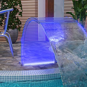 vidaXL Wasserfall-Element mit RGB-LEDs und Anschluss-Set Acryl 50 cm