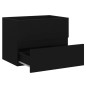 Waschbeckenunterschrank mit Einbaubecken Schwarz Holzwerkstoff Waschbeckenunterschrank mit Einbaubecken Schwarz Holzwerkstoff