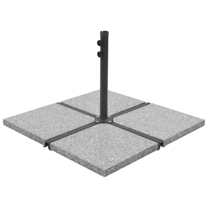 vidaXL Schirm-Gewichtsplatten 4 Stk. Quadratisch Grau Granit 100 kg vidaXL Schirm-Gewichtsplatten 4 Stk. Quadratisch Grau Granit 100 kg