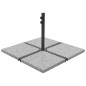 vidaXL Schirm-Gewichtsplatten 4 Stk. Quadratisch Grau Granit 100 kg vidaXL Schirm-Gewichtsplatten 4 Stk. Quadratisch Grau Granit 100 kg