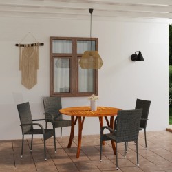5-tlg. Garten-Essgruppe Grau