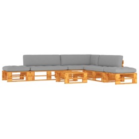 vidaXL 6-tlg. Paletten-Lounge-Set Honigbraun Imprägniertes Kiefernholz