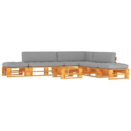 vidaXL 6-tlg. Paletten-Lounge-Set Honigbraun Imprägniertes Kiefernholz