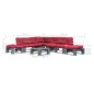 vidaXL 6-tlg. Outdoor-Lounge-Set Paletten mit Kissen in Rot Holz vidaXL 6-tlg. Outdoor-Lounge-Set Paletten mit Kissen in Rot Holz