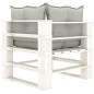 vidaXL 4-tlg. Garten-Lounge-Set Paletten mit Taupe-Kissen Holz