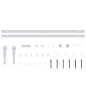 vidaXL Mini Schiebetürbeschlag Set für Schranktüren Carbonstahl 152 cm vidaXL Mini Schiebetürbeschlag Set für Schranktüren Carbonstahl 152 cm