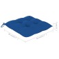 vidaXL Gartenstühle mit Blauen Kissen 3 Stk. Massivholz Teak vidaXL Gartenstühle mit Blauen Kissen 3 Stk. Massivholz Teak