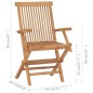 vidaXL Gartenstühle mit Weinroten Kissen 2 Stk. Massivholz Teak vidaXL Gartenstühle mit Weinroten Kissen 2 Stk. Massivholz Teak
