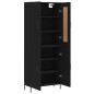 Highboard Schwarz 69,5x34x180 cm Holzwerkstoff Highboard Schwarz 69,5x34x180 cm Holzwerkstoff