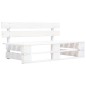 vidaXL 4-tlg. Paletten-Lounge-Set Weiß Imprägniertes Kiefernholz vidaXL 4-tlg. Paletten-Lounge-Set Weiß Imprägniertes Kiefernholz
