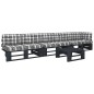 vidaXL 4-tlg. Paletten-Lounge-Set Schwarz Imprägniertes Kiefernholz vidaXL 4-tlg. Paletten-Lounge-Set Schwarz Imprägniertes Kiefernholz