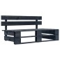 vidaXL 4-tlg. Paletten-Lounge-Set Schwarz Imprägniertes Kiefernholz vidaXL 4-tlg. Paletten-Lounge-Set Schwarz Imprägniertes Kiefernholz