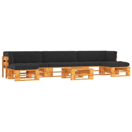 vidaXL 6-tlg. Paletten-Lounge-Set Honigbraun Imprägniertes Kiefernholz