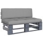 Outdoor-Mittelsofa Paletten Imprägniertes Kiefernholz Grau Outdoor-Mittelsofa Paletten Imprägniertes Kiefernholz Grau