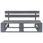 Outdoor-Mittelsofa Paletten Imprägniertes Kiefernholz Grau Outdoor-Mittelsofa Paletten Imprägniertes Kiefernholz Grau