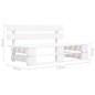 vidaXL 6-tlg. Paletten-Lounge-Set Weiß Imprägniertes Kiefernholz vidaXL 6-tlg. Paletten-Lounge-Set Weiß Imprägniertes Kiefernholz