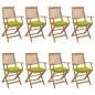 vidaXL Klappbare Gartenstühle 8 Stk. mit Kissen Massivholz Akazie vidaXL Klappbare Gartenstühle 8 Stk. mit Kissen Massivholz Akazie