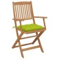 vidaXL Klappbare Gartenstühle 8 Stk. mit Kissen Massivholz Akazie vidaXL Klappbare Gartenstühle 8 Stk. mit Kissen Massivholz Akazie