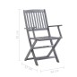 vidaXL Klappbare Gartenstühle 8 Stk. mit Kissen Massivholz Akazie vidaXL Klappbare Gartenstühle 8 Stk. mit Kissen Massivholz Akazie