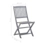 vidaXL Klappbare Gartenstühle 8 Stk. mit Kissen Massivholz Akazie vidaXL Klappbare Gartenstühle 8 Stk. mit Kissen Massivholz Akazie