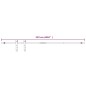vidaXL Mini Schiebetürbeschlag Set für Schranktüren Carbonstahl 122 cm vidaXL Mini Schiebetürbeschlag Set für Schranktüren Carbonstahl 122 cm