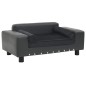 vidaXL Hundesofa Dunkelgrau 81x43x31 cm Plüsch und Kunstleder vidaXL Hundesofa Dunkelgrau 81x43x31 cm Plüsch und Kunstleder