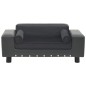vidaXL Hundesofa Dunkelgrau 81x43x31 cm Plüsch und Kunstleder vidaXL Hundesofa Dunkelgrau 81x43x31 cm Plüsch und Kunstleder