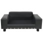 vidaXL Hundesofa Dunkelgrau 81x43x31 cm Plüsch und Kunstleder vidaXL Hundesofa Dunkelgrau 81x43x31 cm Plüsch und Kunstleder