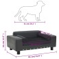 vidaXL Hundesofa Dunkelgrau 81x43x31 cm Plüsch und Kunstleder vidaXL Hundesofa Dunkelgrau 81x43x31 cm Plüsch und Kunstleder