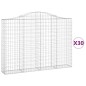 vidaXL Gabionen mit Hochbogen 30Stk. 200x30x140/160cm Verzinktes Eisen vidaXL Gabionen mit Hochbogen 30Stk. 200x30x140/160cm Verzinktes Eisen