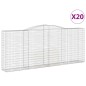 vidaXL Gabionen mit Hochbogen 20 Stk 400x50x160/180cm Verzinktes Eisen vidaXL Gabionen mit Hochbogen 20 Stk 400x50x160/180cm Verzinktes Eisen