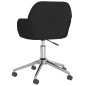 vidaXL Esszimmerstühle 2 Stk. Drehbar Schwarz Stoff vidaXL Esszimmerstühle 2 Stk. Drehbar Schwarz Stoff