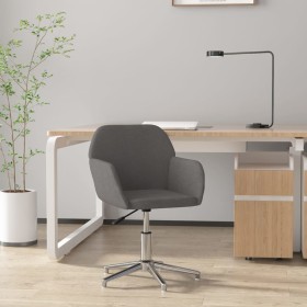 vidaXL Bürostuhl Drehbar Hellgrau Stoff
