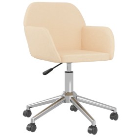 vidaXL Bürostuhl Drehbar Creme Stoff