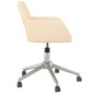 vidaXL Bürostuhl Drehbar Creme Stoff vidaXL Bürostuhl Drehbar Creme Stoff
