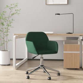 vidaXL Bürostuhl Drehbar Dunkelgrün Stoff