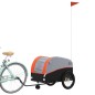 vidaXL Fahrradanhänger Schwarz und Orange 45 kg Eisen vidaXL Fahrradanhänger Schwarz und Orange 45 kg Eisen