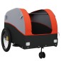 vidaXL Fahrradanhänger Schwarz und Orange 45 kg Eisen vidaXL Fahrradanhänger Schwarz und Orange 45 kg Eisen