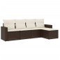 vidaXL 5-tlg. Garten-Sofagarnitur mit Kissen Braun Poly Rattan vidaXL 5-tlg. Garten-Sofagarnitur mit Kissen Braun Poly Rattan