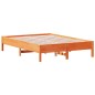 vidaXL Massivholzbett Wachsbraun 140x190 cm Kiefer vidaXL Massivholzbett Wachsbraun 140x190 cm Kiefer