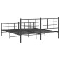 vidaXL Bettgestell mit Kopf- und Fußteil Metall Schwarz 180x200 cm vidaXL Bettgestell mit Kopf- und Fußteil Metall Schwarz 180x200 cm
