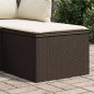 vidaXL Gartenhocker mit Kissen Braun 55x55x37 cm Poly Rattan vidaXL Gartenhocker mit Kissen Braun 55x55x37 cm Poly Rattan