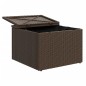 vidaXL Gartenhocker mit Kissen Braun 55x55x37 cm Poly Rattan vidaXL Gartenhocker mit Kissen Braun 55x55x37 cm Poly Rattan