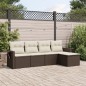 vidaXL 5-tlg. Garten-Sofagarnitur mit Kissen Braun Poly Rattan vidaXL 5-tlg. Garten-Sofagarnitur mit Kissen Braun Poly Rattan