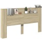 vidaXL LED-Kopfteil mit Ablagen Sonoma-Eiche 180x16,5x103,5 cm vidaXL LED-Kopfteil mit Ablagen Sonoma-Eiche 180x16,5x103,5 cm